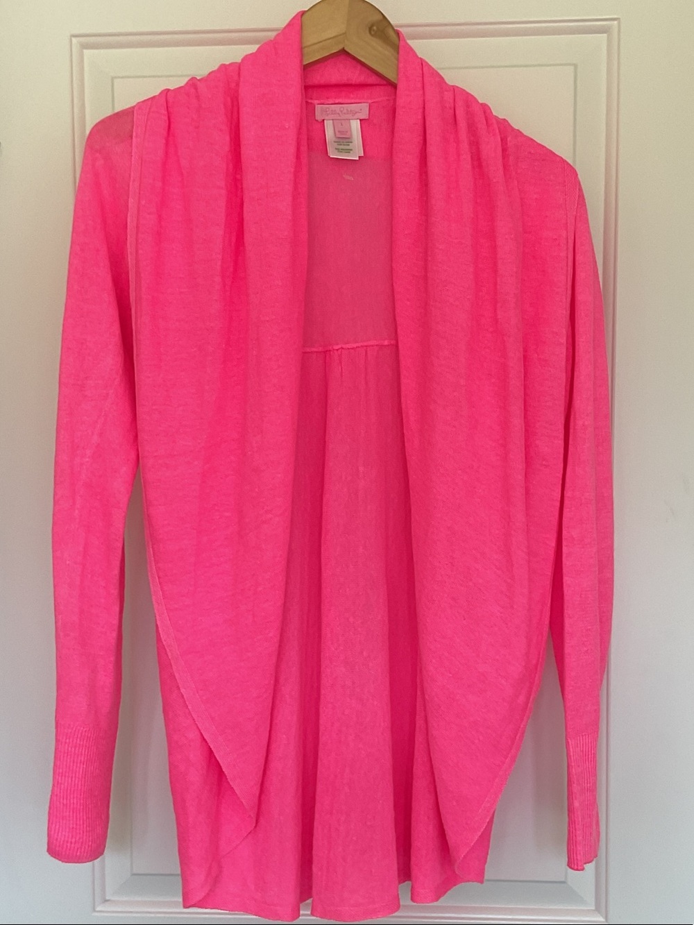 Lilly Pulitzer Neon Pink Open-Front Cardigan